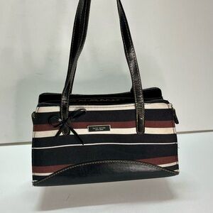 Vintage Kate Spade New York mini-bag Striped with Leather Bow